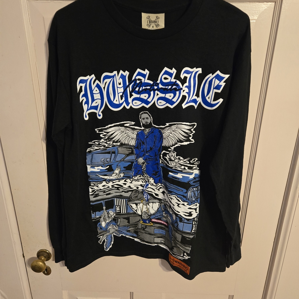 Brand X Nipsey Hussle Long Sleeve Graphic T-shirt Men's M Black